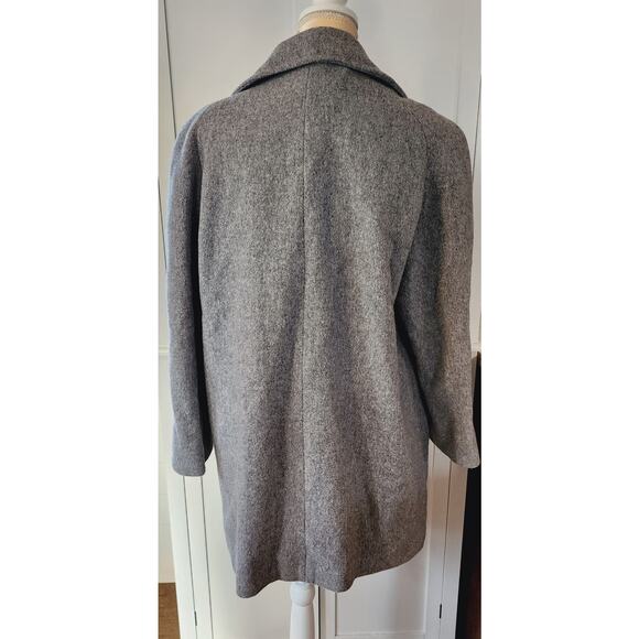 Cabin Creek Women's Gray Button Down Pockets Wool Blend Peacoat Plus 14 - Picture 3 of 6